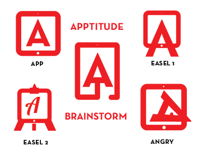 Apptitude Brainstorm draft icon illustration logo sketch