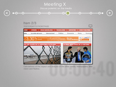 Meeting User Interface clean concept design ios ipad simple timeline ui user interface ux web