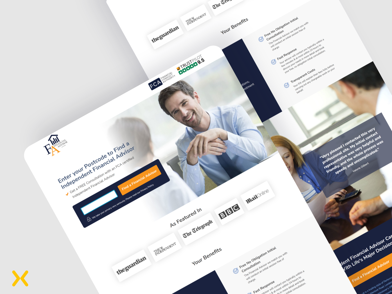 Financial Advisor Network | Lead Generation landing Page by Waseem ...