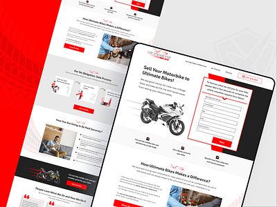 Ultimate Bikes | Automotive Landing Page automotive landing page branding design dribbble shot landing page design landingpage lead generation leads ui ux