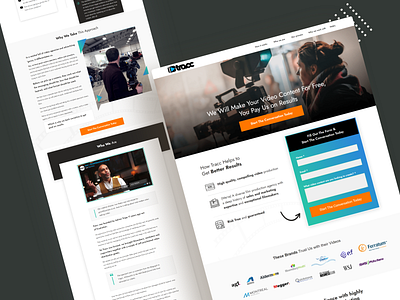 Tracc | Lead Generation Landing Page branding design dribbble shot landing page design landingpage lead generation leads ui ux video landing page video services