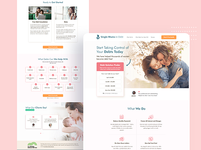 Single Mums in Debt | Consultancy Landing Page branding consultancy landing page consultancy logo design dribbble shot landing page design landingpage lead generation leads ui ux