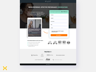 Pilot | Ebook Landing Page branding design dribbble shot ebook design ebook landing page ebook layout landing page design landingpage lead generation more downloads ux