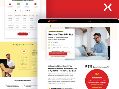 Reclaim My PPI Tax | Financial Landing Page click through landing page dribbble shot financial landing page landing page design landingpage lead generation