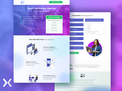 The Debt Guru | Consultancy Landing Page branding consultancy landing page consultancy logo design dribbble shot illustration landing page design landingpage lead generation leads ui ux