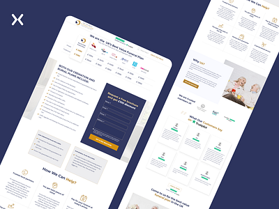 Not For Profit Funeral Plans | Lead Generation Landing Page design dribbble shot famous shot graphic design landing page design landing pages landingpage lead lead generation leads popular shot ui ux