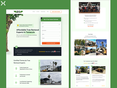 Lead Generation Landing Page | E.L.M Tree Care