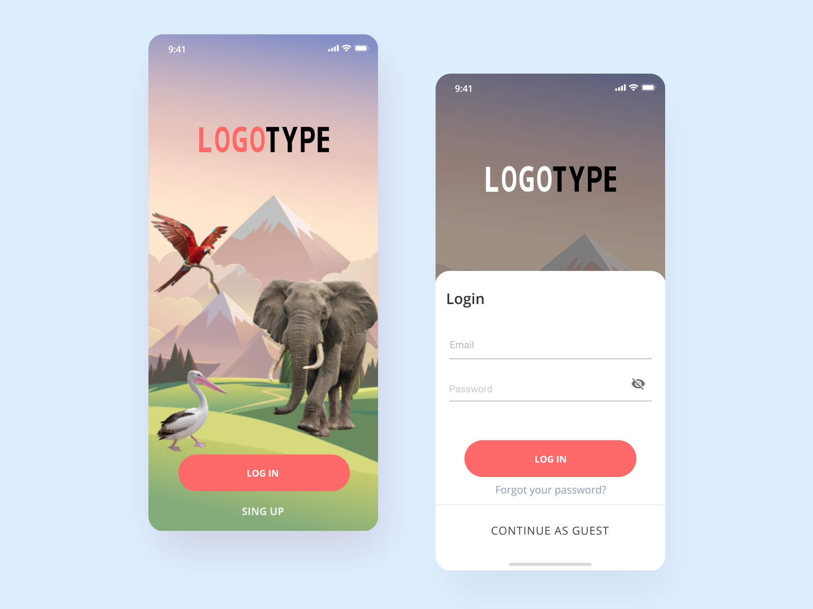 login zoo by Selenn on Dribbble