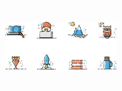 Work Hard Icon Set cute icon work