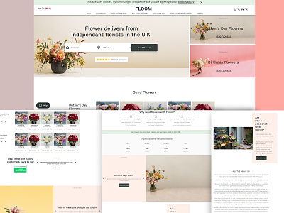 Floom - Recreation beautiful branding floom flower flowers product design uiux website design website recreation