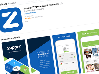 App Store page 10.6k ratings 4.8 stars app store zapper