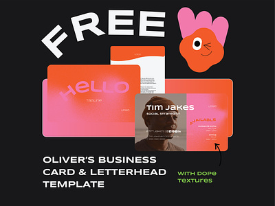 FUN & FREE Business Card and Letterhead TEMPLATE brand template branding business card template design template fresh template graphic design stationary
