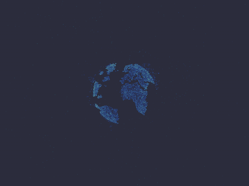 30 Days of Circles: Day 6 animation circle countries dots gif globe loop map mograph particles spin world