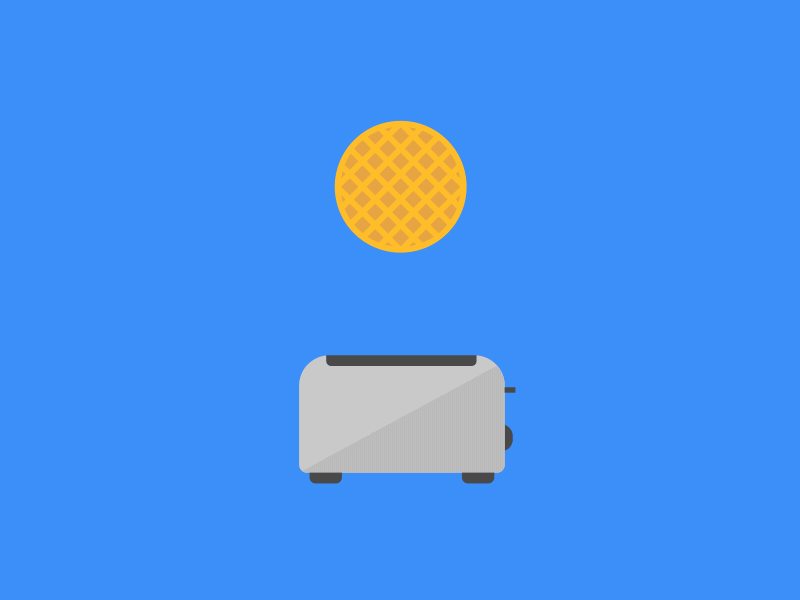 30 Days of Circles: Day 20 animation breakfast circle eggo gif loop motion pop stranger things toaster waffle