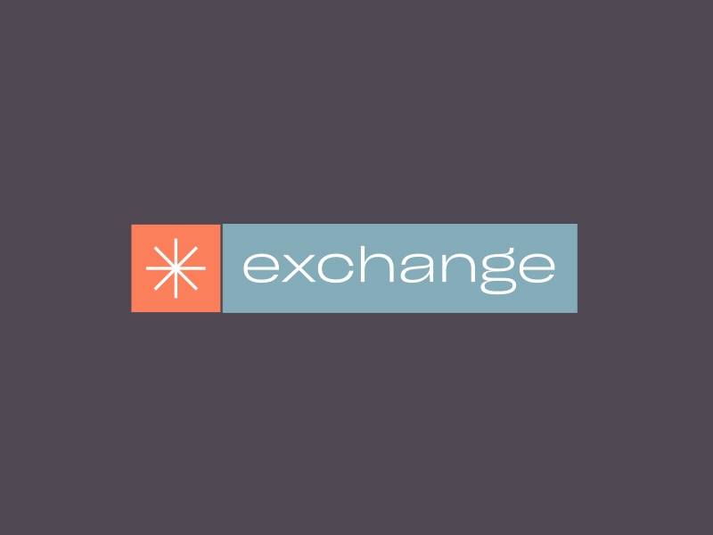 Exchange Church – Logo Breakdown 2d abstract animation asterisk branding church church branding color gif line logo minimal mograph motion rotate spark spin square star type