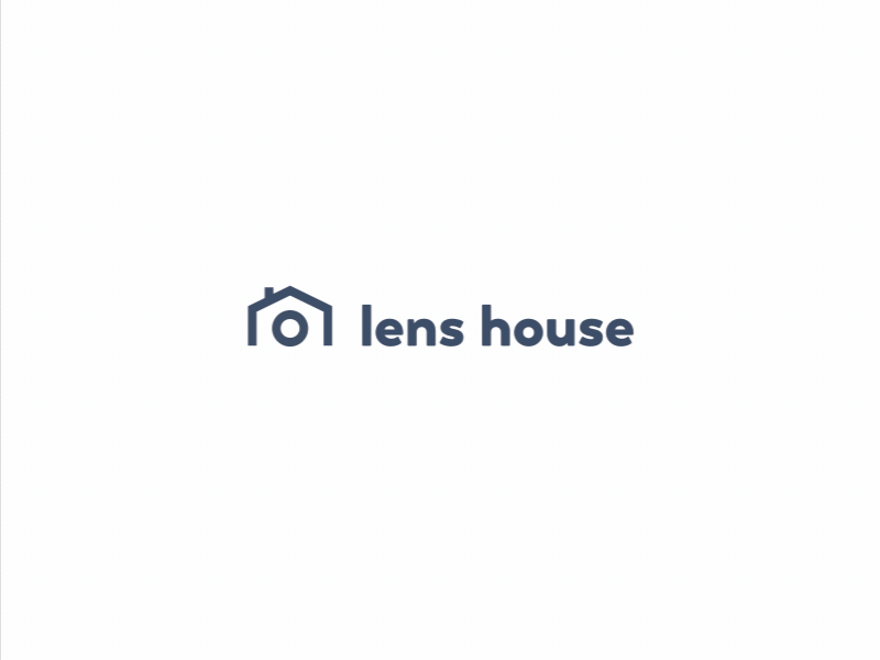 Lens House Motion animation camera chimney circle click design focus gif house lens logo mograph motion photo