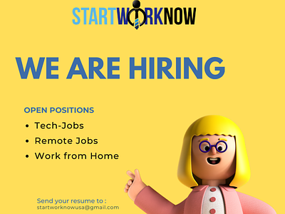 WE ARE HIRING! freelancing freelancingjob job jobs in usa remote jobs work from home