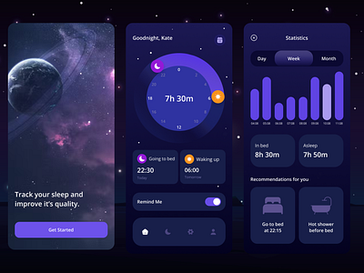 Sleep tracker app branding design nap product design productdesign sleep timer ui uiux ux uxdesign