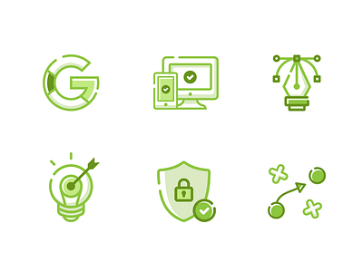 IndieTech Solutions Icons - #1 2017 clean dashboard homepage icon set icons illustration landing page technology ui ux website
