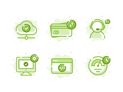 IndieTech Solutions Icons - #2 2017 branding dashboard homepage icon set icons illustration landing page technology ui ux website