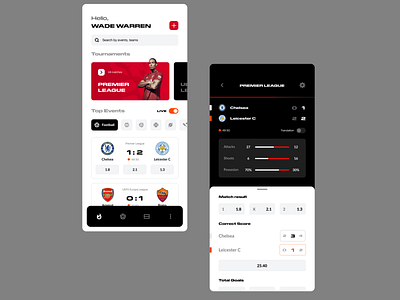 Sports App animation design graphic design ui user experience user interface ux