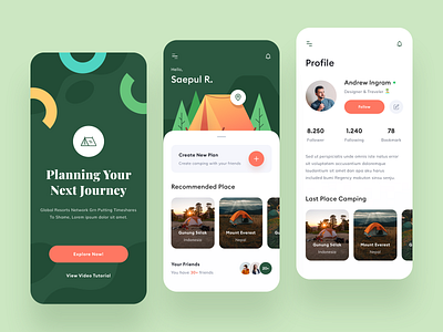 Camping App Design - UI Design by Budiarti R. on Dribbble