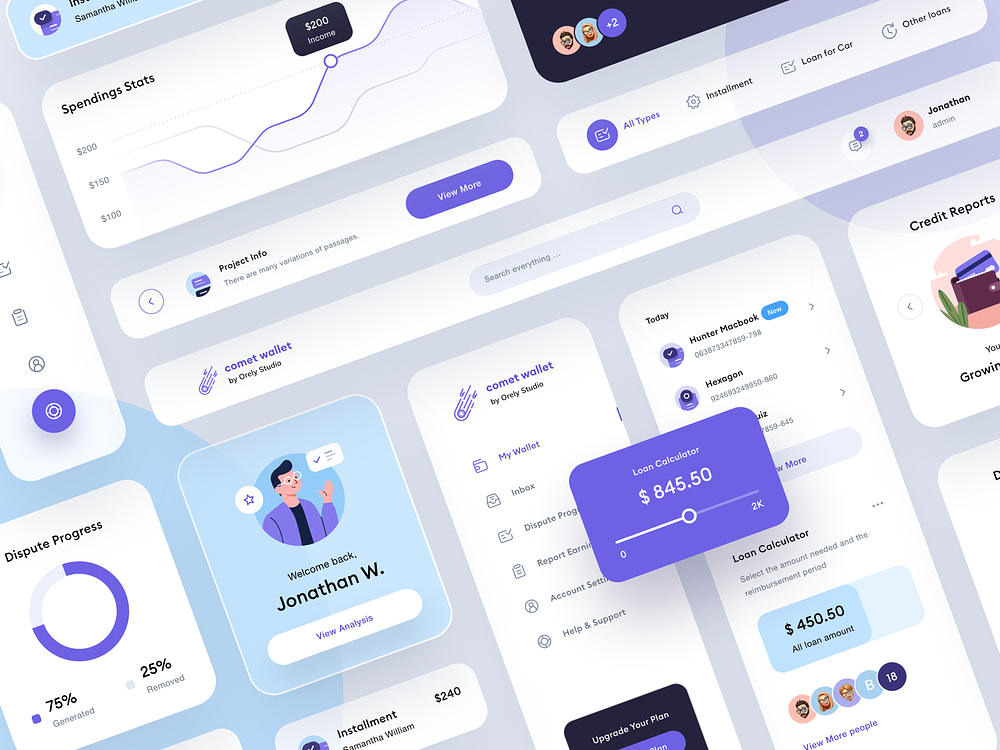 Comet Wallet - UI Components 🥳 by Budiarti R. for Orely on Dribbble