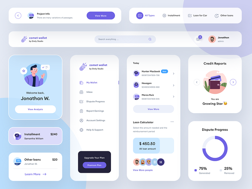 Comet Wallet - Ui Components 🥳 By Budiarti R. For Orely On Dribbble