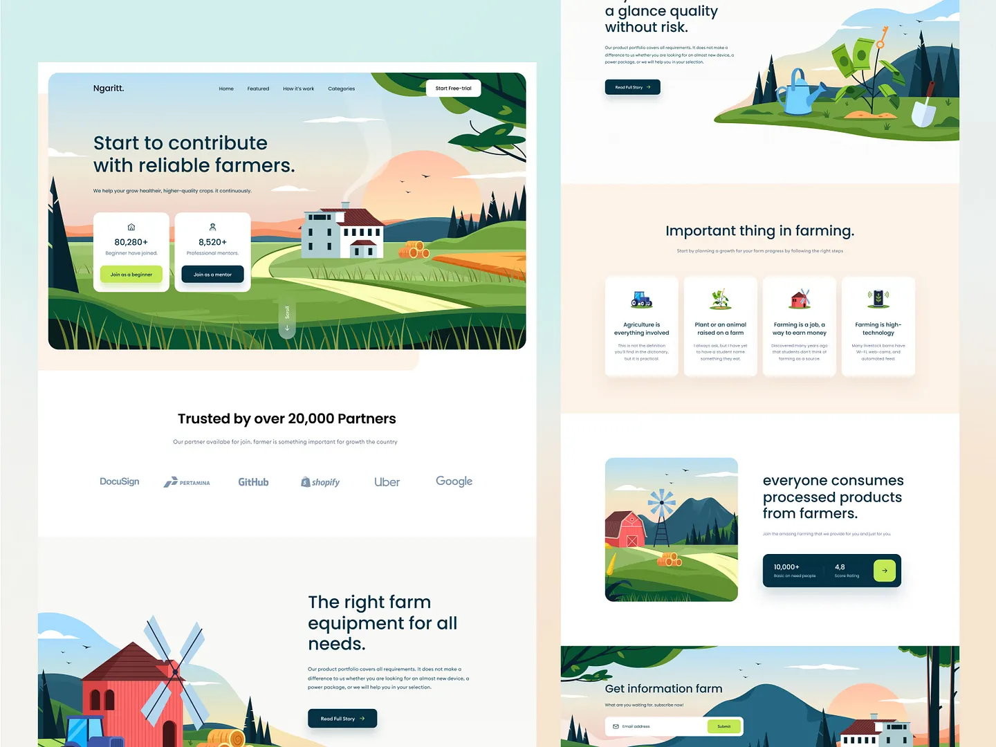 Innovative Farm Website Design for Sustainable Agriculture