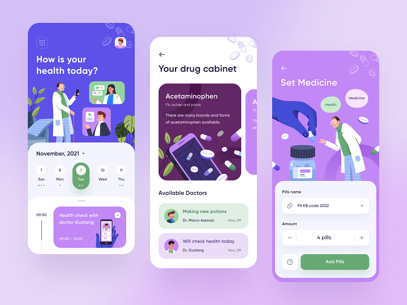 Medicine Reminder App 💊 by Budiarti R. for Orely on Dribbble