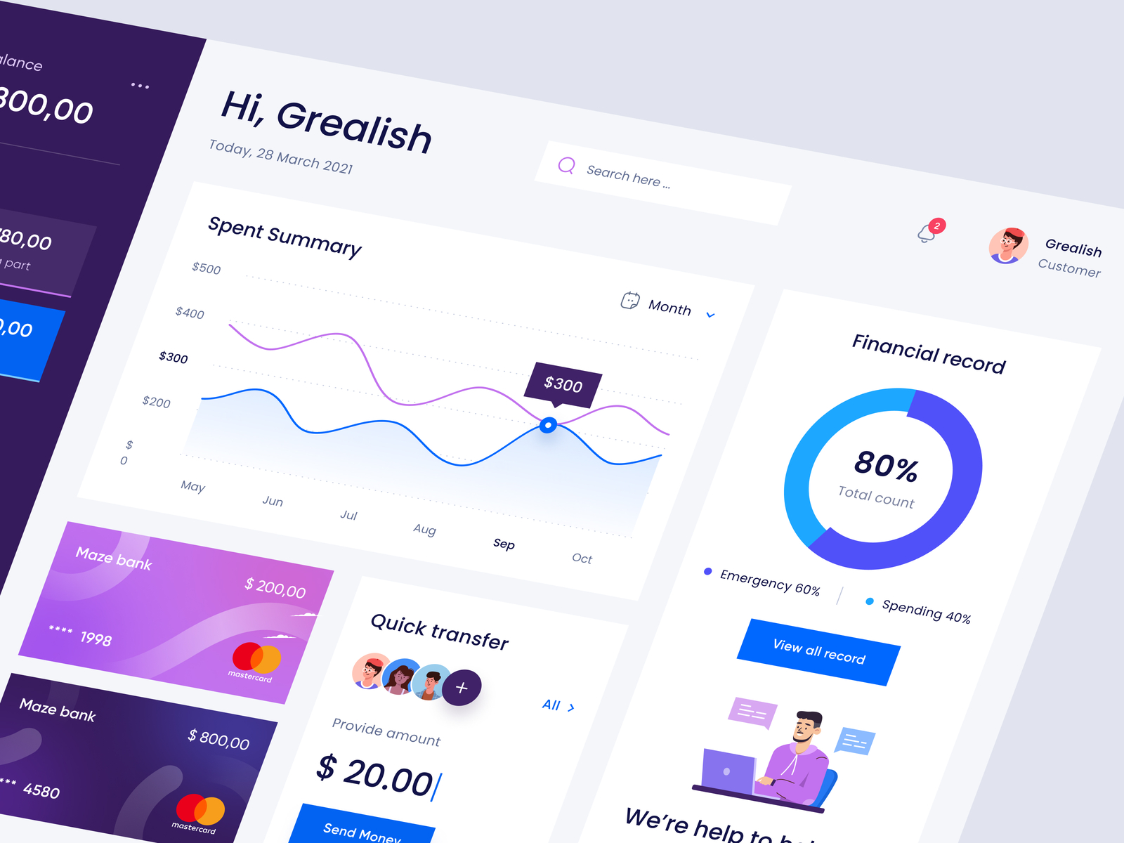 Banking Dashboard Design 🤑 By Budiarti R. For Orely On Dribbble