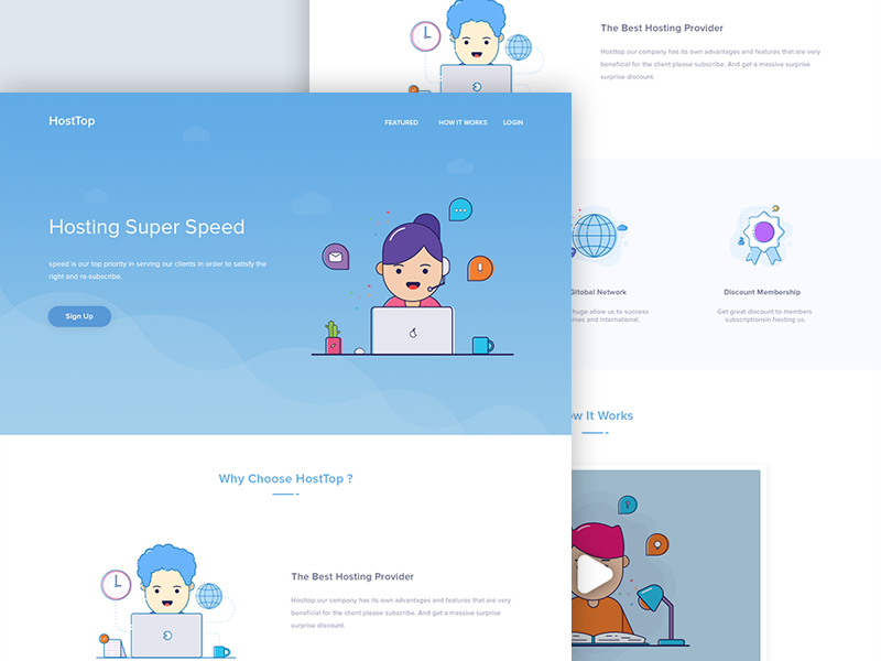 Hosting Landing Page