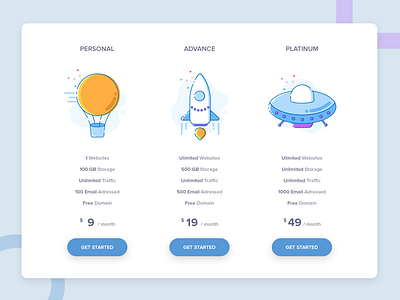 Pricing Page Hosting character clean design flat flatdesign graphic illustration music pricing ui webmockup website