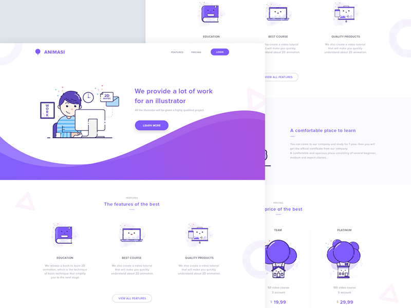 Landing Page by Budiarti R. on Dribbble