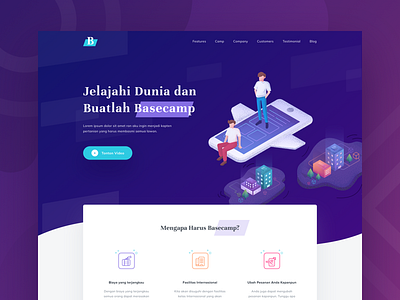 Basecamp Landing Page v2 by Budiarti R. on Dribbble