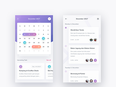 #Exploration - Calendar App by Budiarti R. on Dribbble