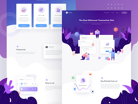 Company Landing Page by Budiarti R. on Dribbble