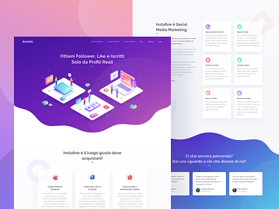 Landing Page follower gradient icon illustration inspiration isometric landing page peoples trend ui