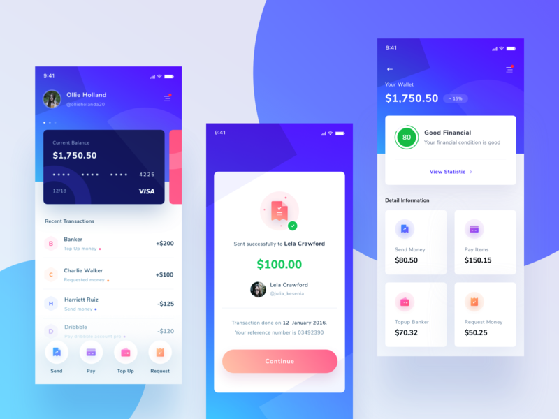 Bank App by Andrew Walter on Dribbble