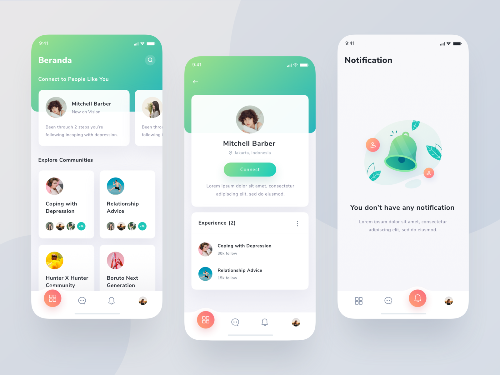 Community App - Exploration by Budiarti R. on Dribbble