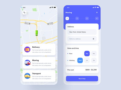 Delivery App UI by Budiarti R. on Dribbble