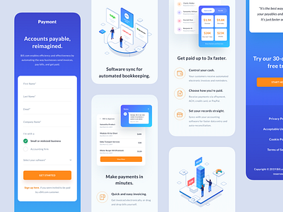 Paymont - Responsive Website gradient illustration isometric mobile mobile app mobile ui payment payment form responsive responsive website wallet