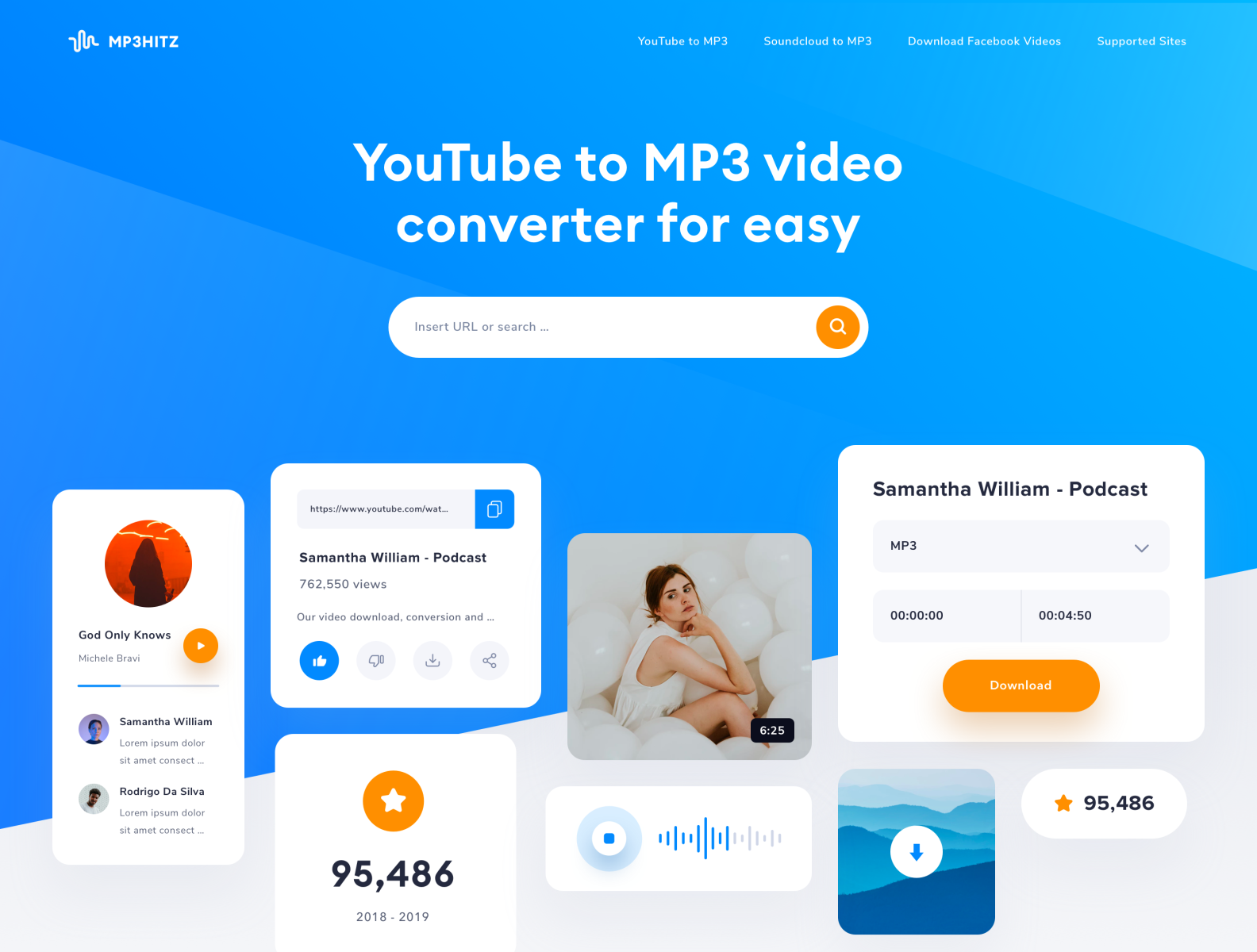 MP3 Converter - Landing page by Budiarti R. on Dribbble