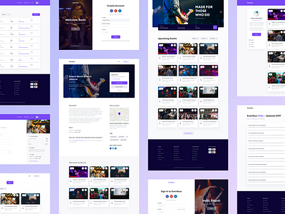Event Landing Page buy checkout event events homepage innerpages landing page login music signup sub pages ticket web design website