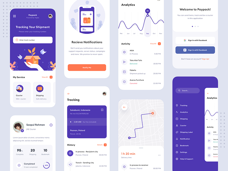 Paypack - Delivery App by Budiarti R. on Dribbble