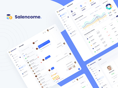 Salencome - Dashboard Sales Manager admin chart clean dashboard income line chart list message outcome pie chart product sale sales sidebar sidemenu web website