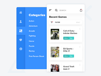 Gamereef - Games Store App app application game game app game store games games app sidebar store