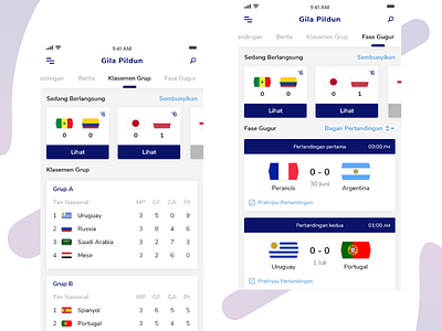 Gila Pildun - Football Apps 2 clean football ios iphone soccer ui user interface ux world cup x