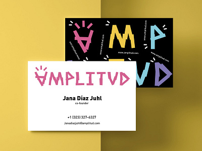 Amplitud (2018) band business card design distributor logo