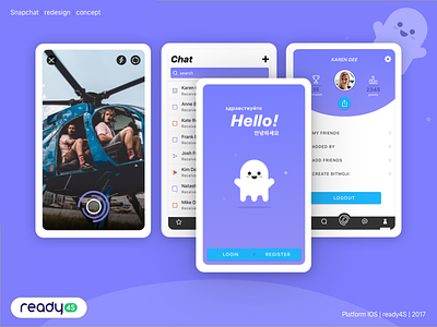 Snapchat Redesign Concept concept flow mobile app redesing trello
